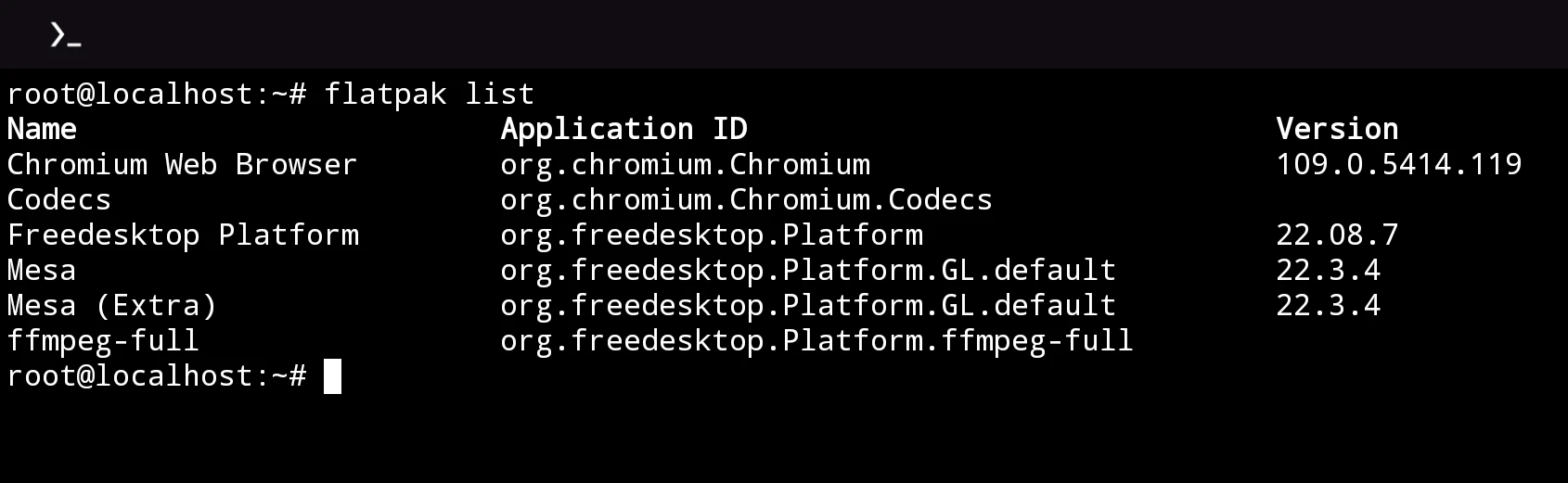 Flatpak apps installed on Android